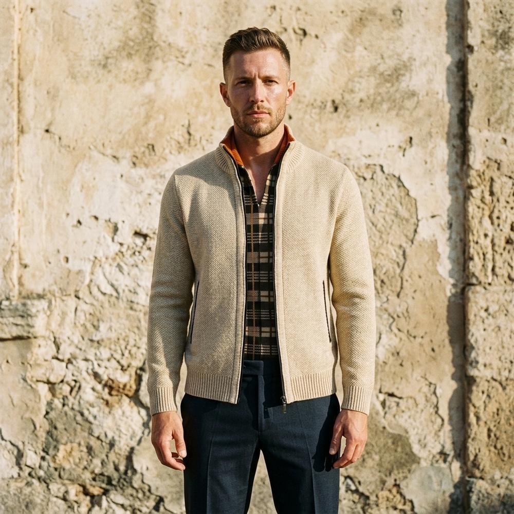 Nord Wear - Zetal | Zip-Up Lined Knit Cardigan Men