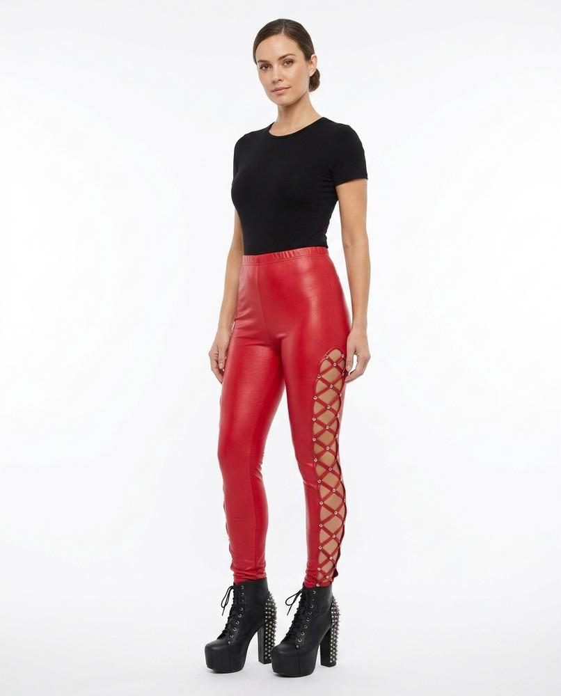 Nord Wear - Rigus | Lace-Up Faux Leather Pants Women