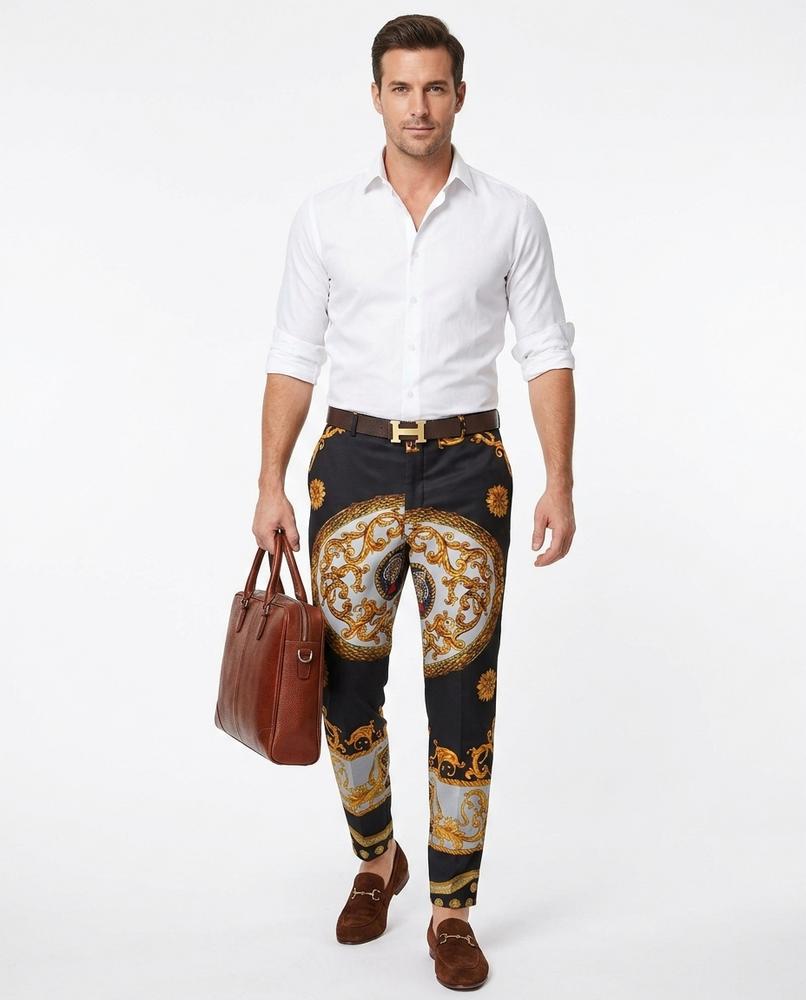 Nord Wear - Aasus | Patterned Slim-Fit Pants Men