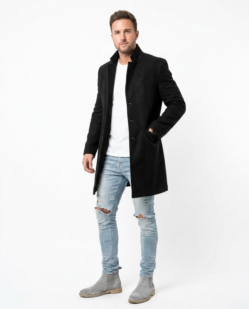 Nord Wear - Valel | Single-Breasted Stand-Collar Coat Men