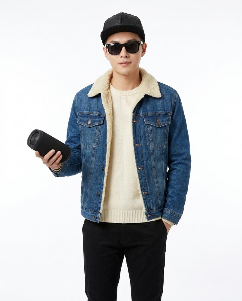 Nord Wear - Euham | Sherpa-Lined Button-Up Denim Jacket Men