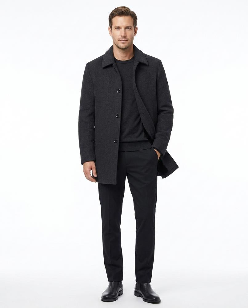 Nord Wear - Zohos | Single-Breasted Wool-Blend Coat Men