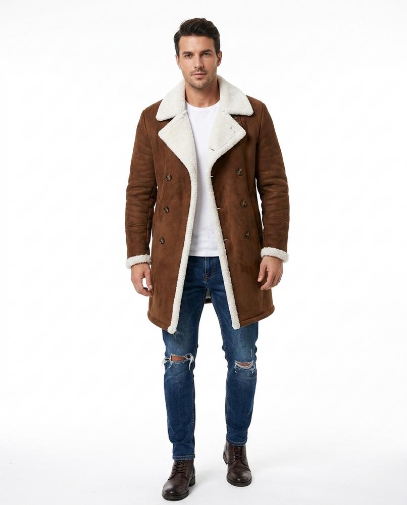 Nord Wear - Regik | Double-Breasted Shearling-Lined Coat Men