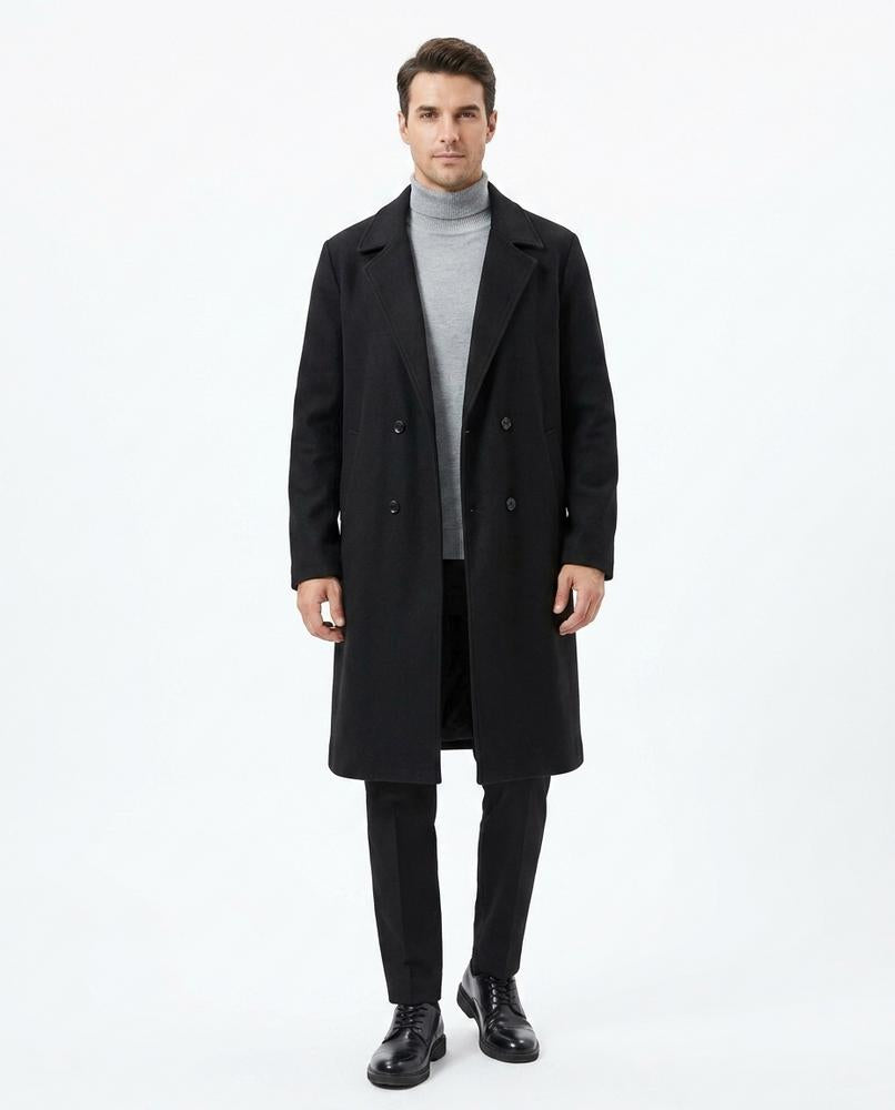 Nord Wear - Yifet | Double-Breasted Notched Lapel Coat Men