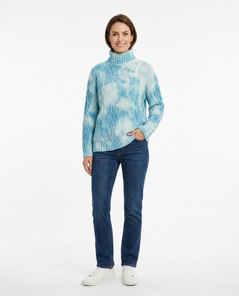 Nord Wear - Cavev | Tie-Dye Cable-Knit Turtleneck Sweater Women