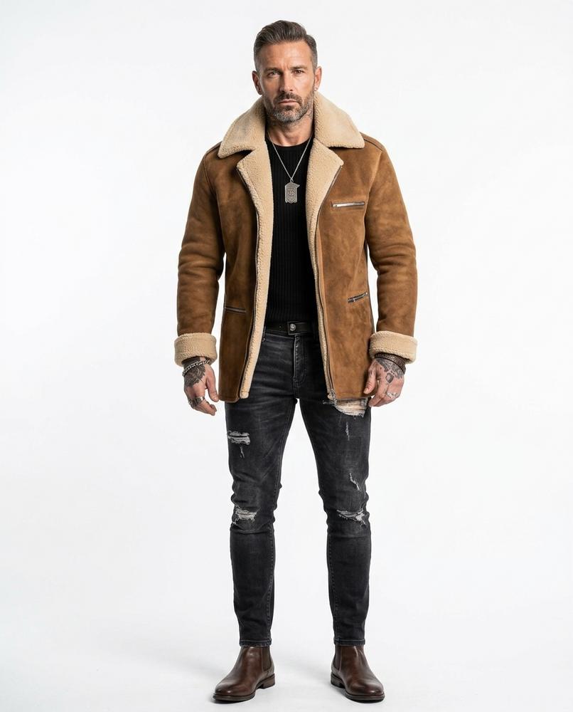 Nord Wear - Nuwom | Shearling-Lined Zip-Up Jacket Men