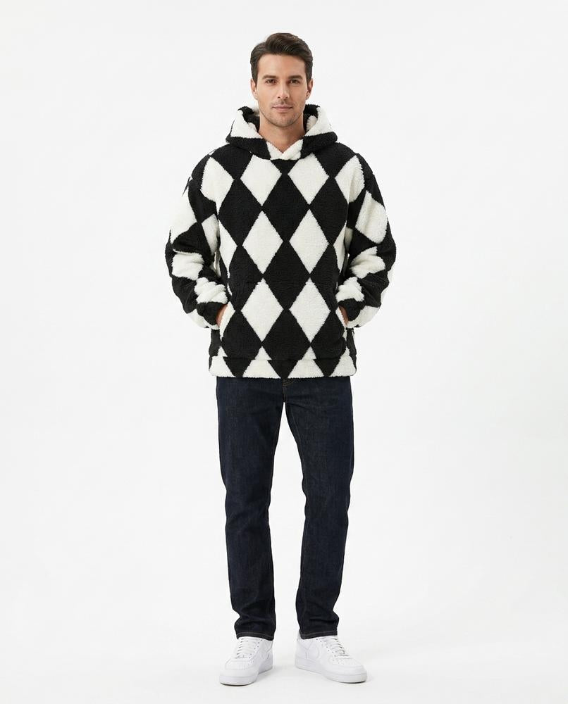 Nord Wear - Eudad | Plush Diamond-Patterned Hoodie Men