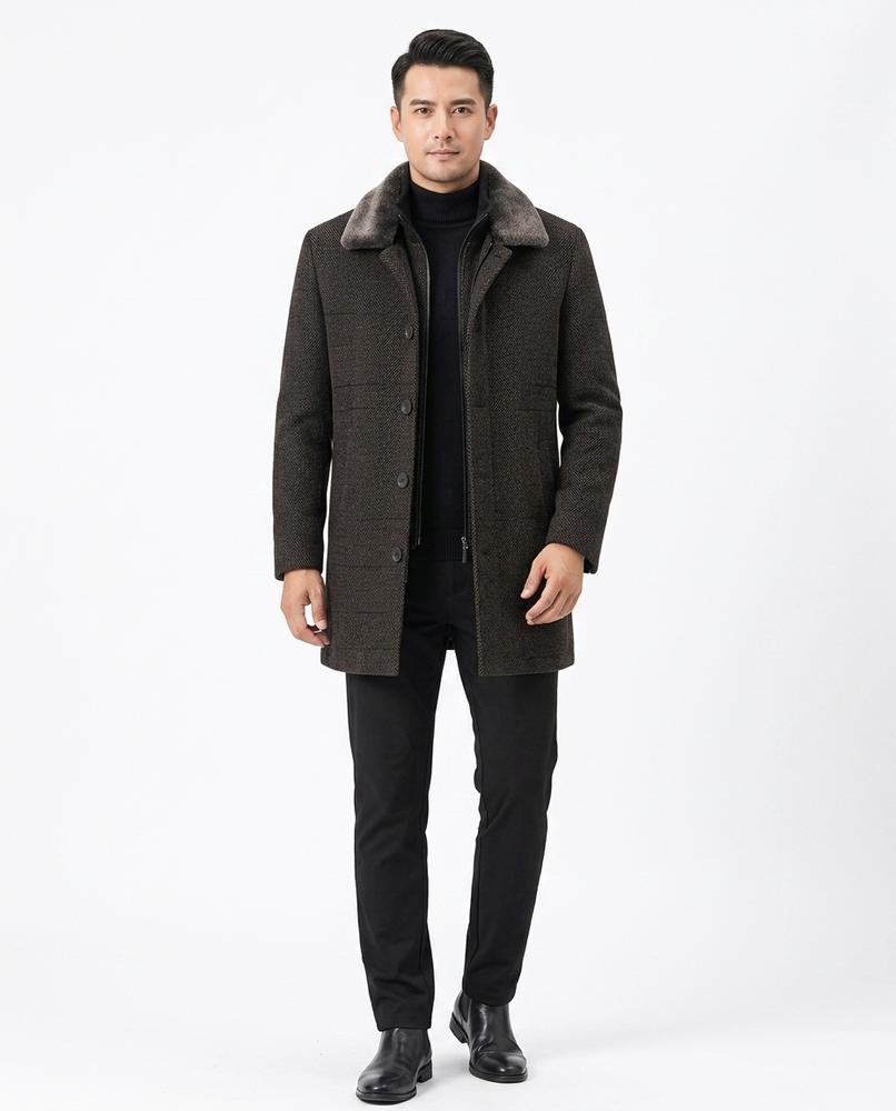 Nord Wear - Yebav | Fur-Collared Structured Coat Men