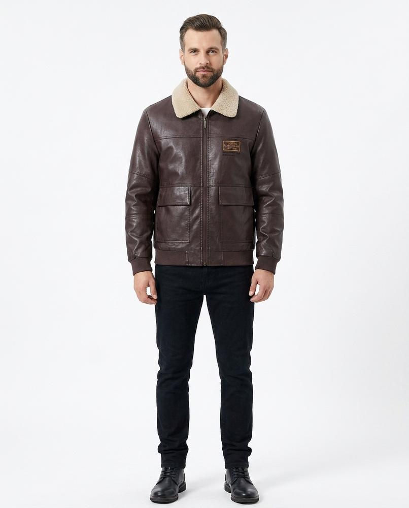 Nord Wear - Ripin | Sherpa Collar Bomber Style Leather Jacket Men