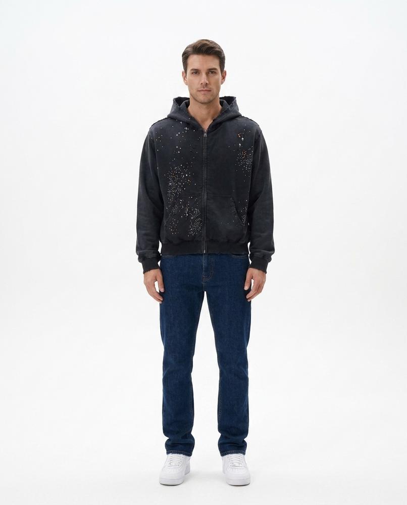 Nord Wear - Duvim | Zip-Up Embellished Hoodie Men