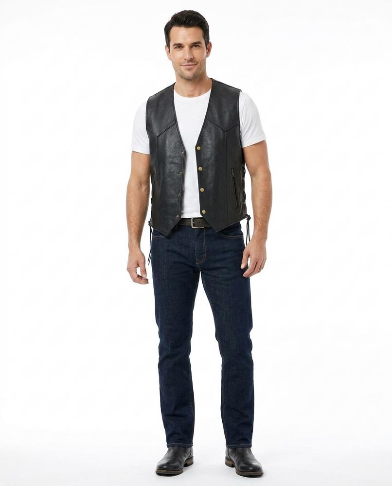 Nord Wear - Medik | Leather Lace-Up Vest Men