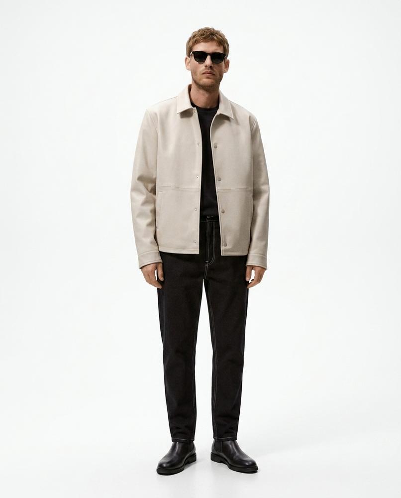 Nord Wear - Cotol | Faux-Leather Collared Jacket Men