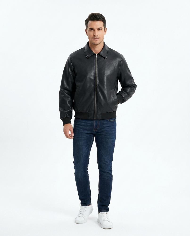 Nord Wear - Eunuk | Zip-Up Lined Leather Jacket Men