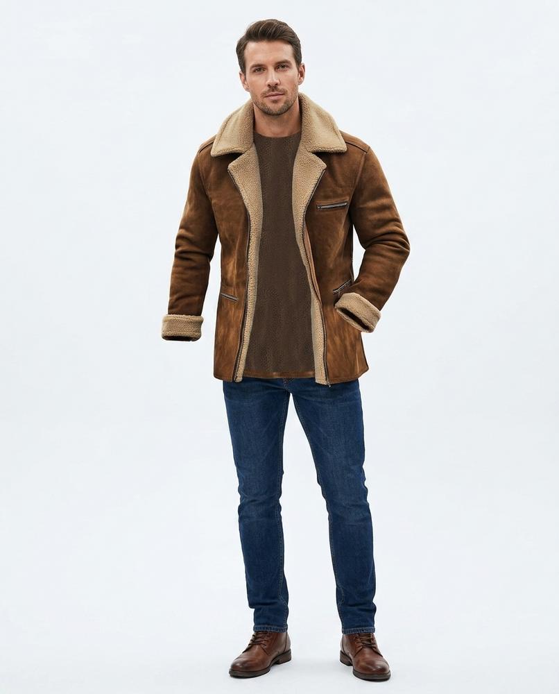 Nord Wear - Vuhen | Sherpa-Lined Suede-Effect Jacket Men
