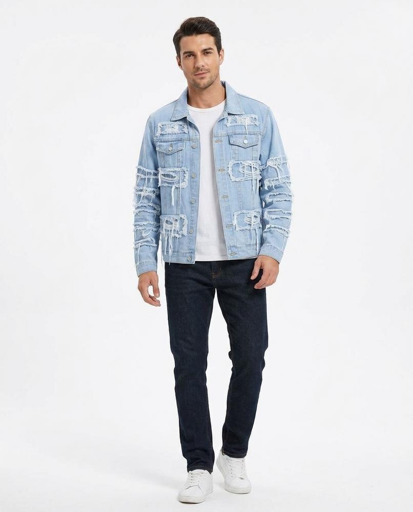 Nord Wear - Kofov | Distressed Button-Front Denim Jacket Men