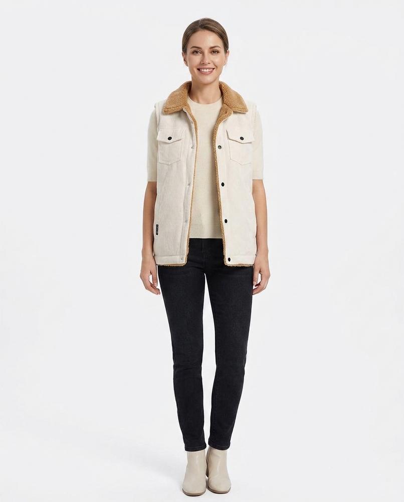Nord Wear - Cugek | Corduroy Sherpa-Lined Vest Women