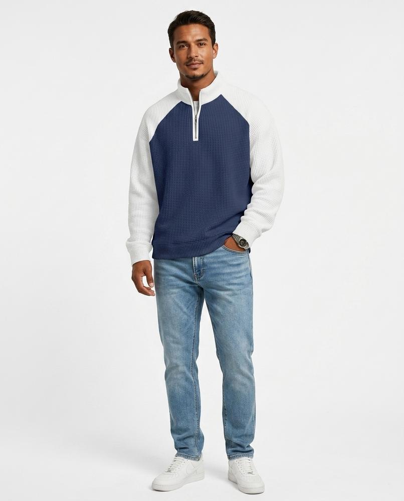 Nord Wear - Eufod | Waffle-Knit Quarter-Zip Sweater Men