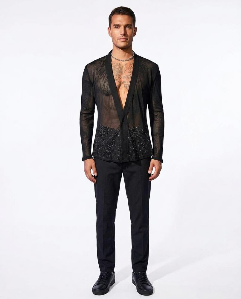 Nord Wear - Dehir | Sheer Embellished Cardigan Men