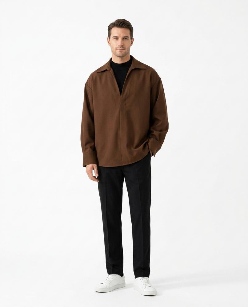 Nord Wear - Dahos | Deep V-Neck Loose-Fit Shirt Men