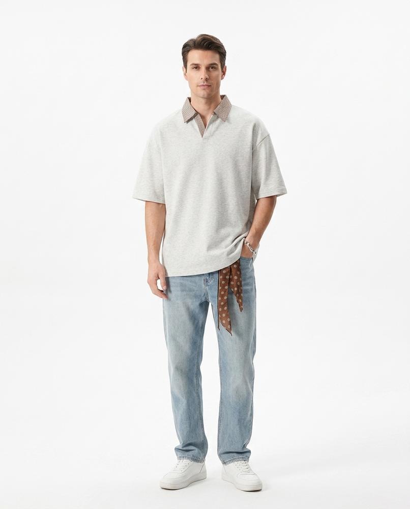 Nord Wear - Yiviv | Contrast-Collar Loose-Fit T-Shirt Men