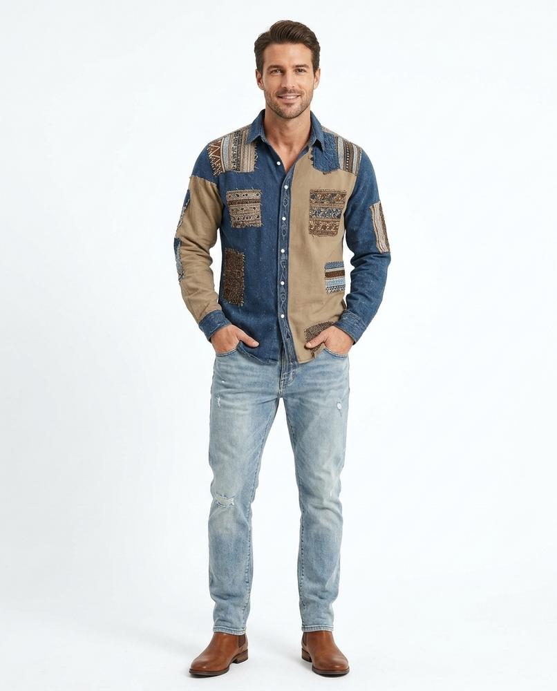 Nord Wear - Cumum | Patchwork Two-Tone Shirt Men