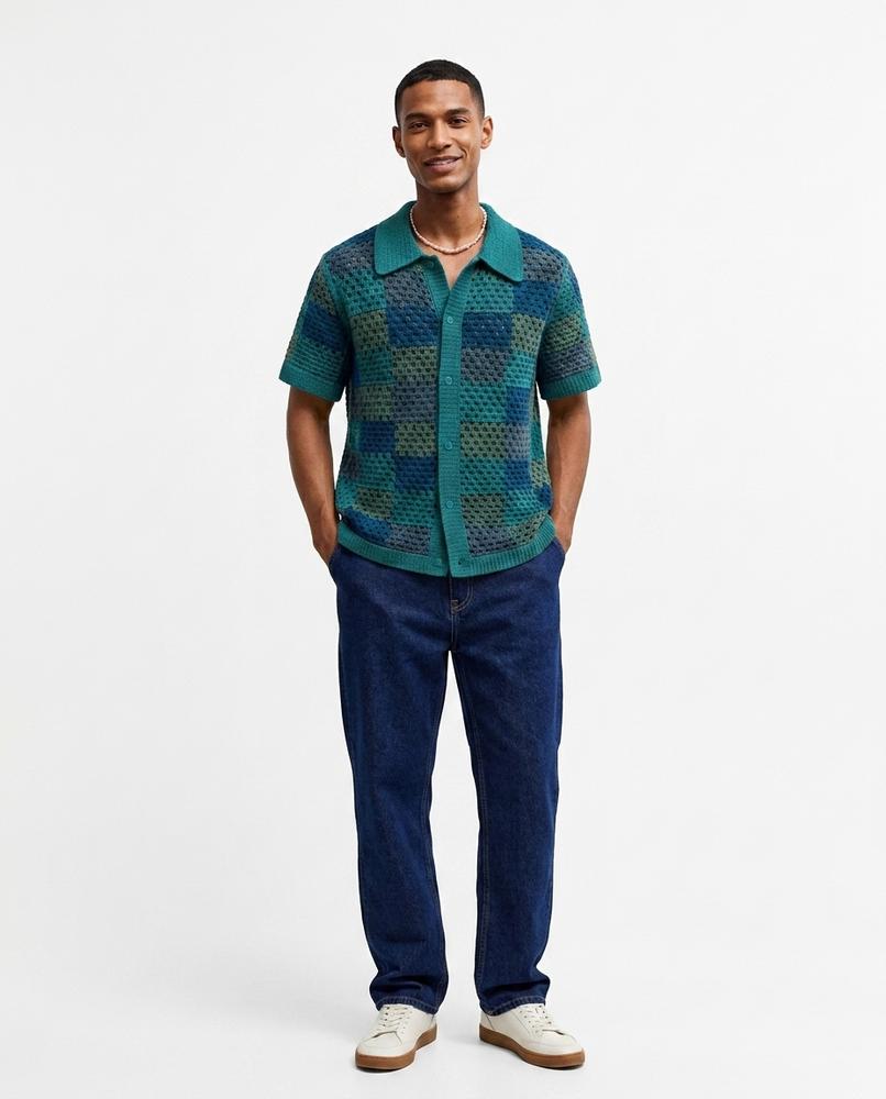 Nord Wear - Tinul | Crochet-Knit Checkered Shirt Men