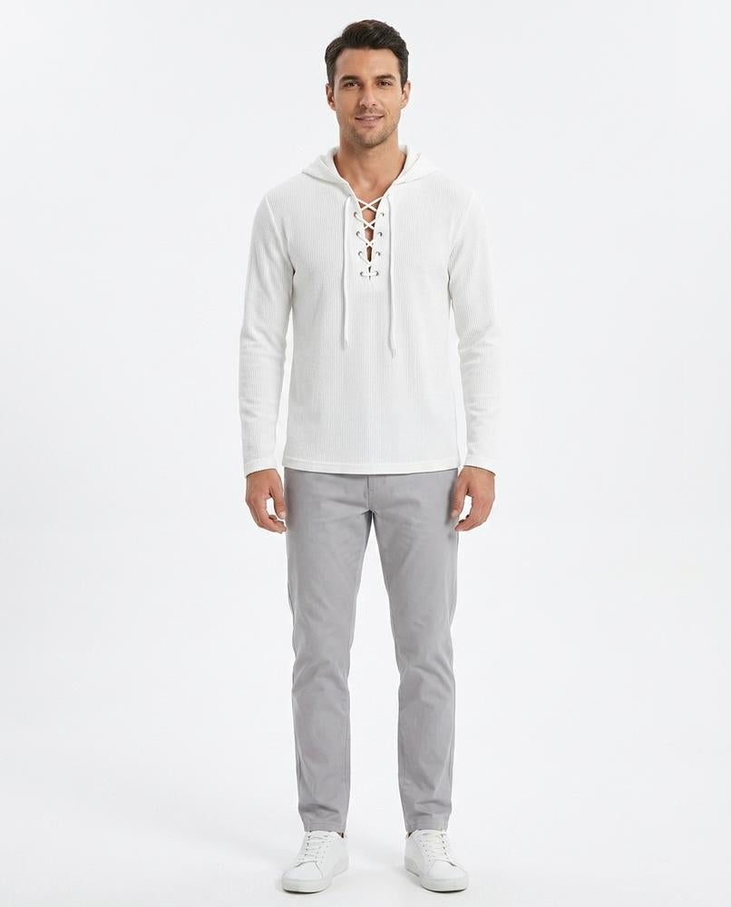 Nord Wear - Cugit | Lace-Up Ribbed Hoodie Men