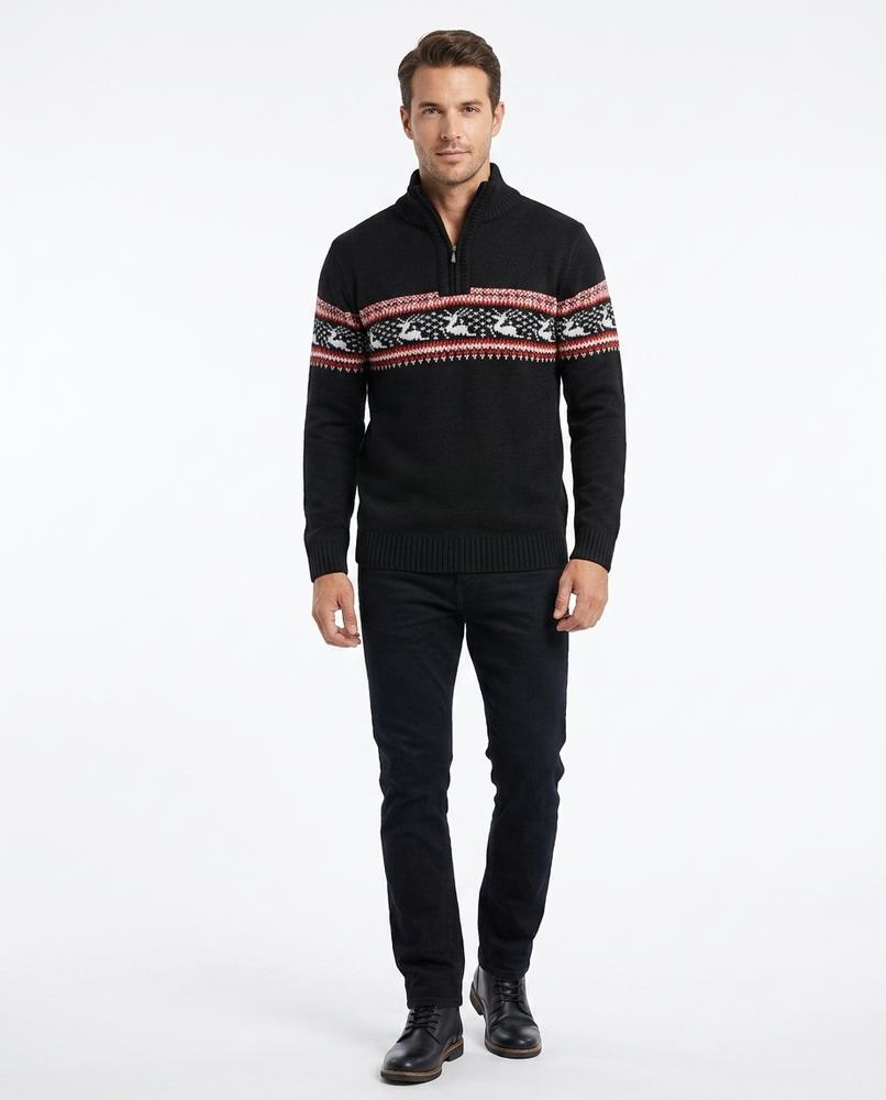 Nord Wear - Zosul | Quarter-Zip Patterned Sweater Men