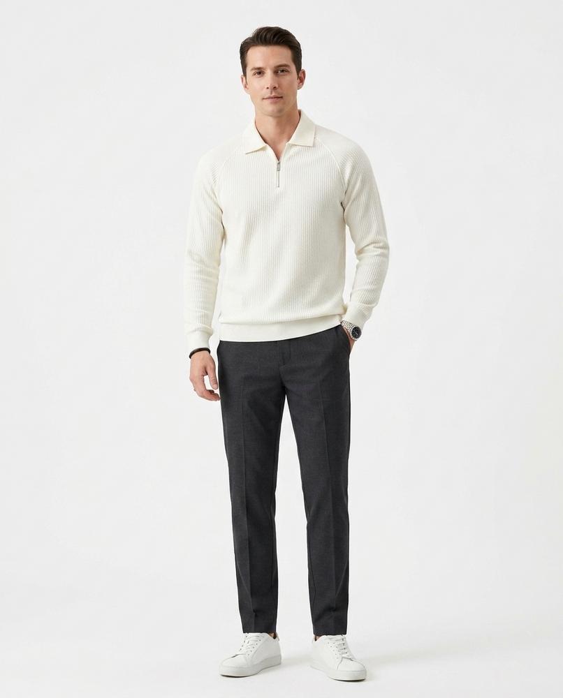 Nord Wear - Cobid | Rib-Knit Zip-Neck Sweater Men