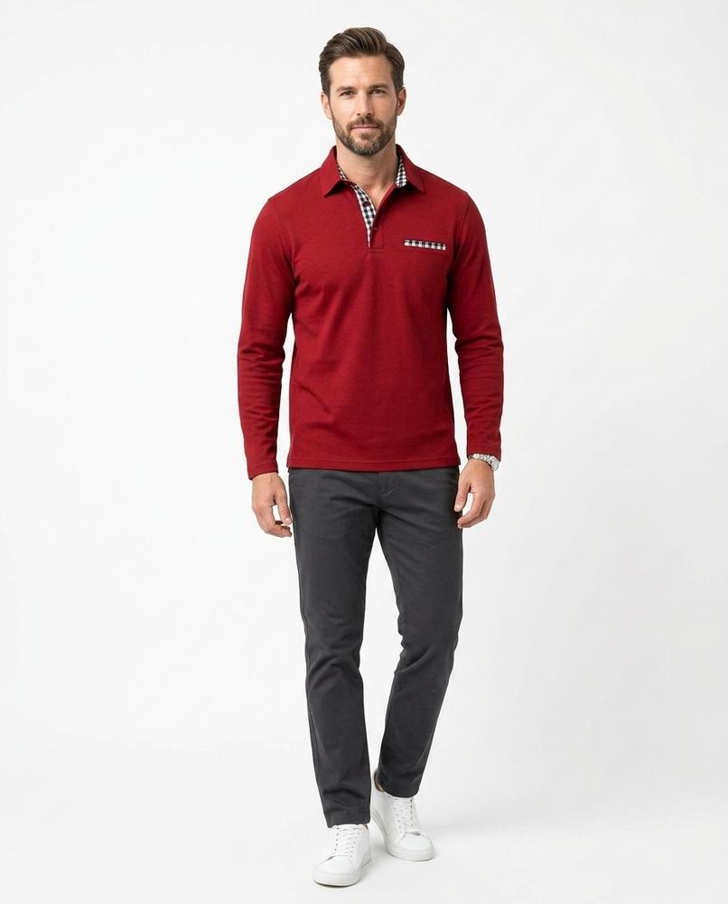 Nord Wear - Deram | Long-Sleeved Contrast-Collar Shirt Men