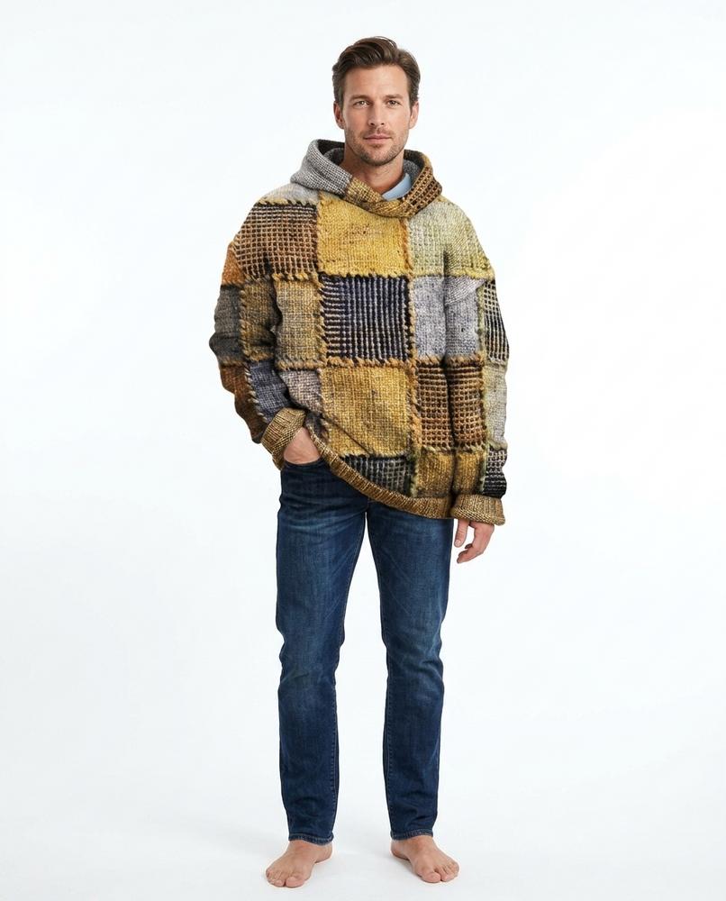 Nord Wear - Civom | Patchwork Chunky-Knit Hoodie Unisex