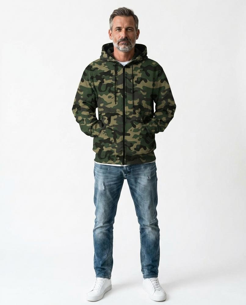 Nord Wear - Kezul | Zip-Up Camouflage Hoodie Men