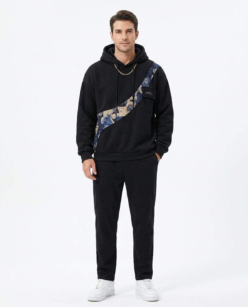Nord Wear - Kosil | Contrast-Panel Loose-Fit Hoodie Men