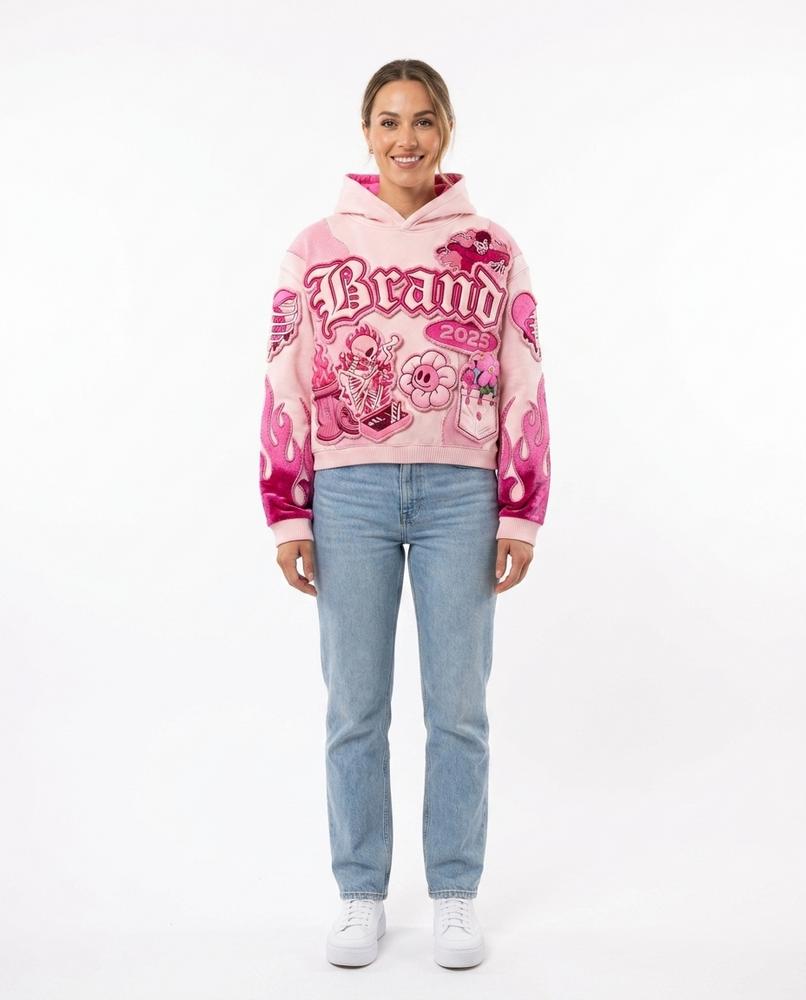 Nord Wear - Zuhut | Cropped Appliquéd Hoodie Unisex