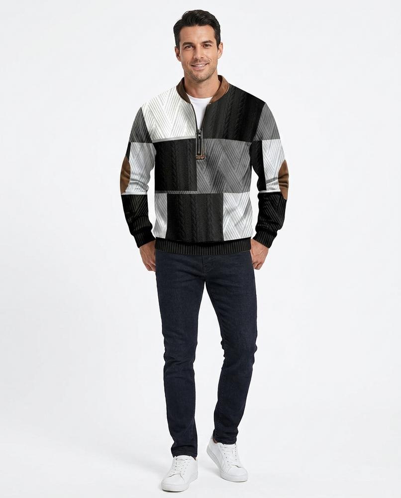 Nord Wear - Aatil | Quarter-Zip Color-Block Sweater Men
