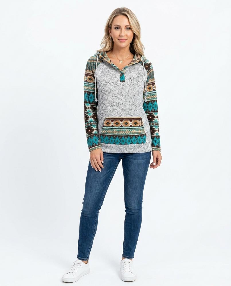 Nord Wear - Eipon | Heathered Patterned Hoodie Women