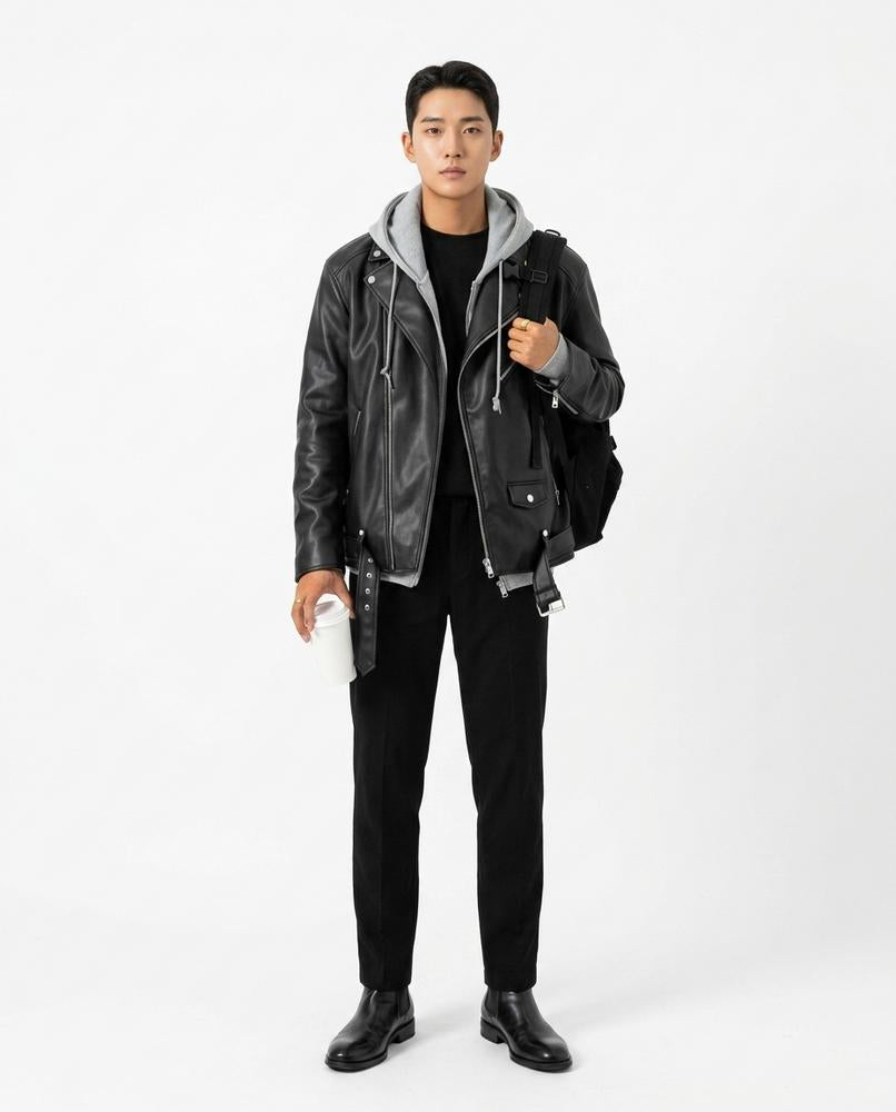 Nord Wear - Cuhav | Faux Leather Slim Fit Leather Jacket Men