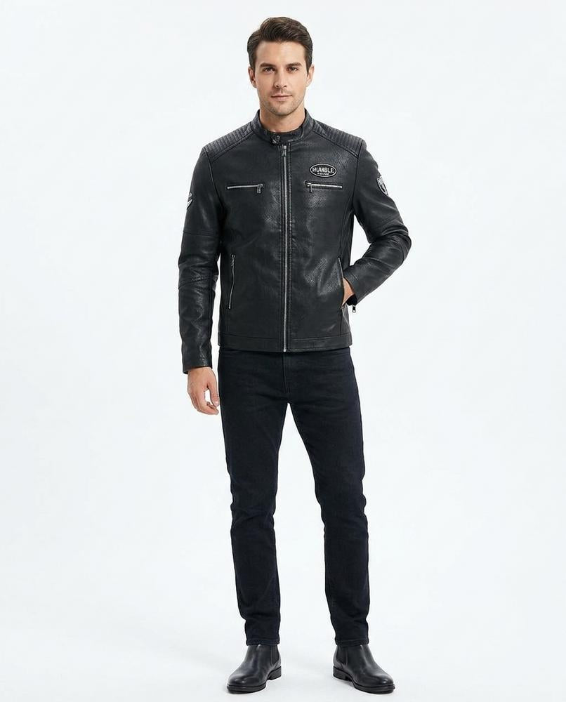 Nord Wear - Eefus | Quilted Patched Leather Jacket Men