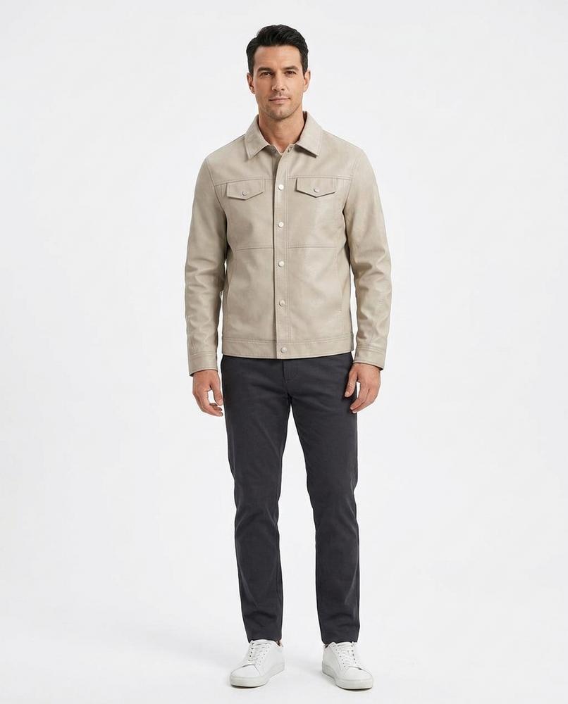Nord Wear - Catur | Faux Leather Snap-Button Jacket Men