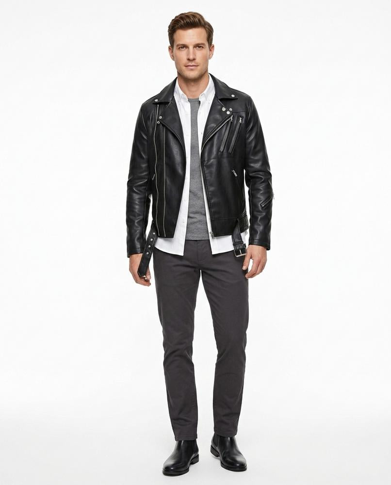 Nord Wear - Vibus | Leather Asymmetrical Jacket Men