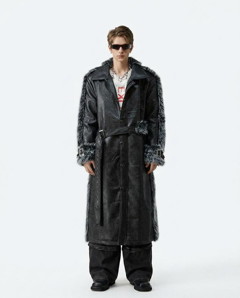 Nord Wear - Kanut | Fur-Trimmed Belted Coat Men