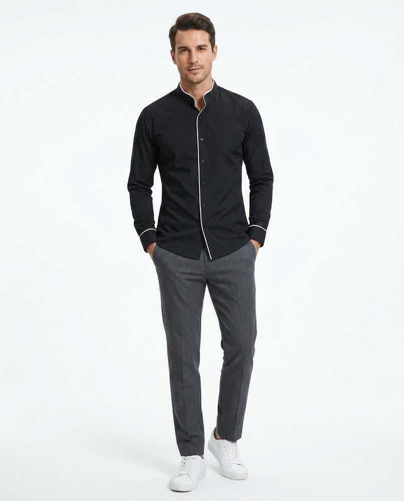 Nord Wear - Mafil | Piped Stand-Collar Shirt Men