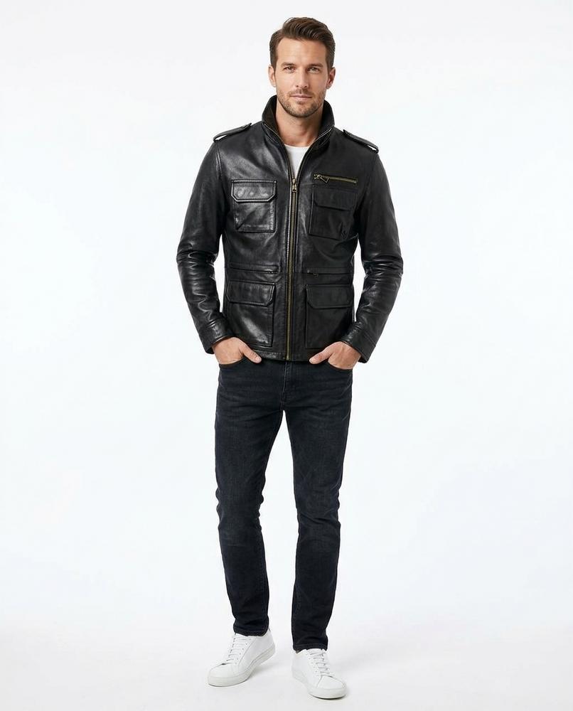 Nord Wear - Moram | Lined Multi-Pocket Leather Jacket Men
