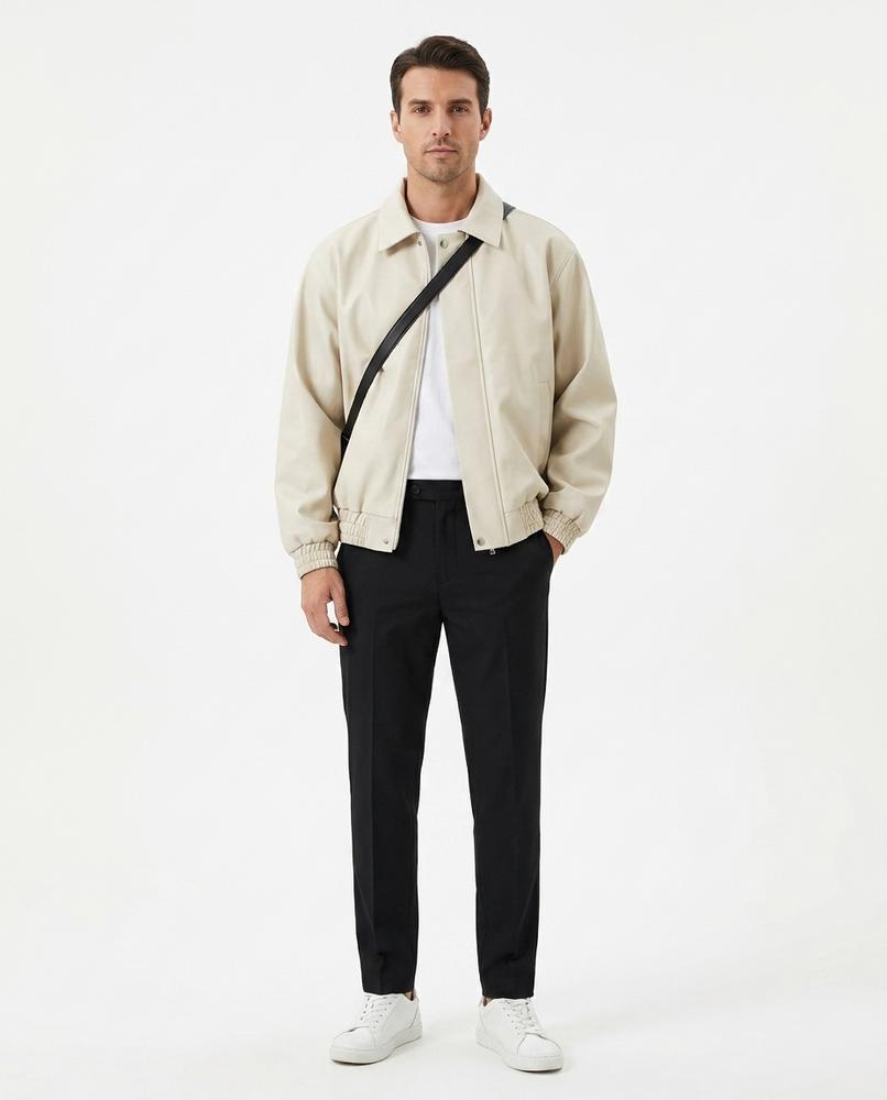 Nord Wear - Topel | Faux Leather Collared Jacket Men