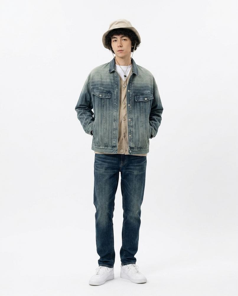 Nord Wear - Kuhil | Button-Front Washed-Out Denim Jacket Men