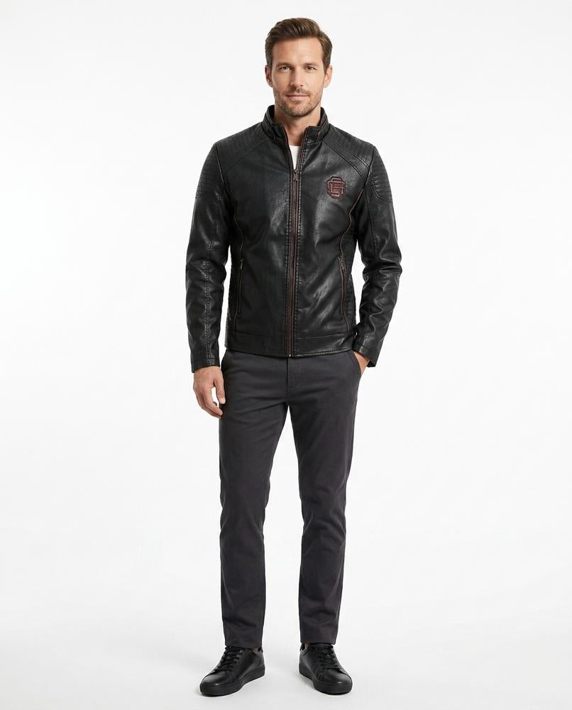 Nord Wear - Valon | Quilted Zipped Leather Jacket Men