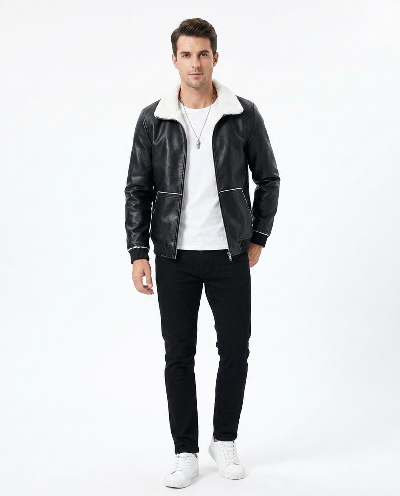 Nord Wear - Mozes | Lined Faux Leather Jacket Men