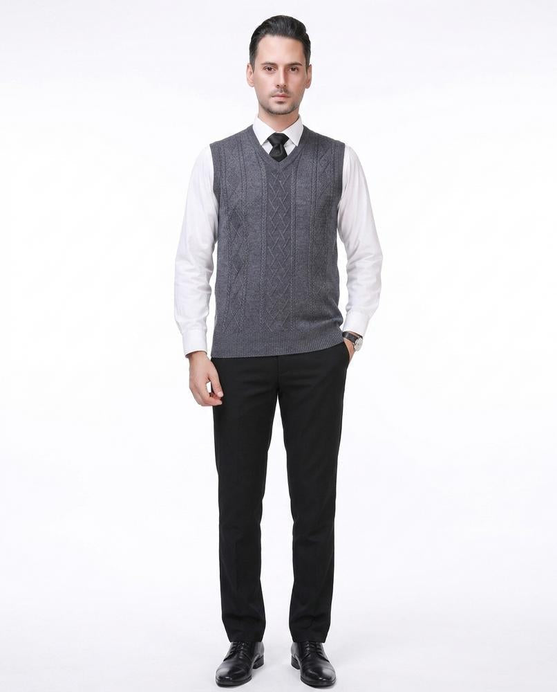Nord Wear - Yilar | Cable-Knit V-Neck Vest Men