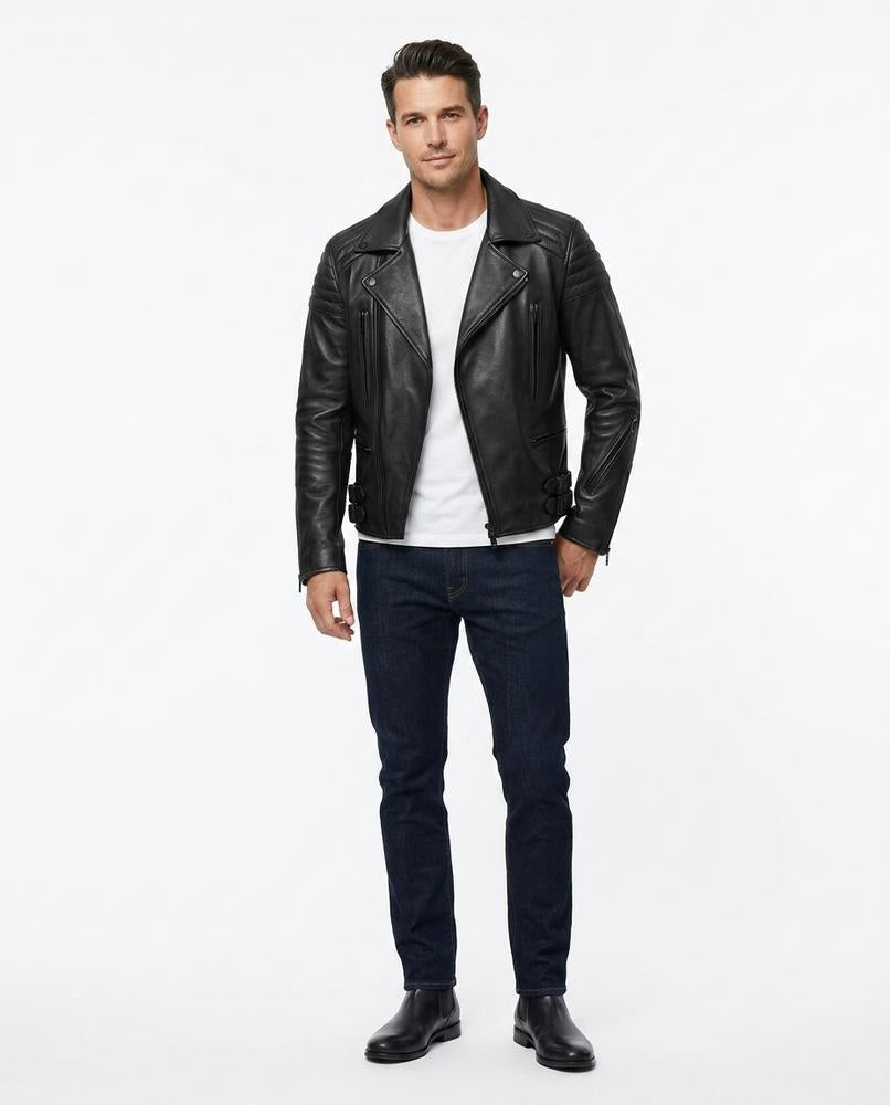 Nord Wear - Riwen | Asymmetrical Quilted Leather Jacket Men