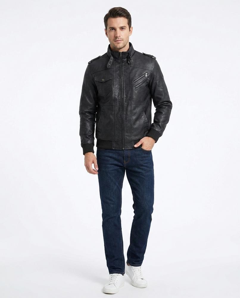Nord Wear - Temam | Lined Zip-Up Leather Jacket Men